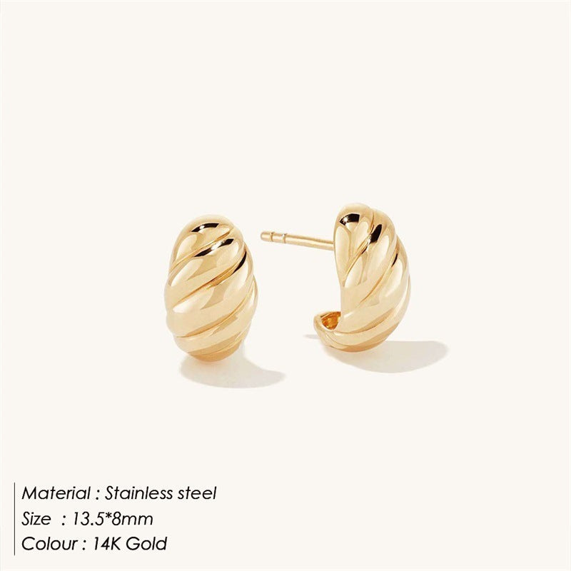 Croissant Huggie Earrings