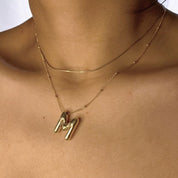 Bubble Letter Initial Necklace (Custom)