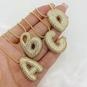 Hailey Bubble Initial Necklace (Custom)