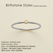 Dainty Birthstone Ring