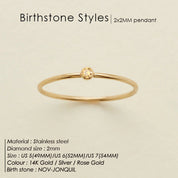 Dainty Birthstone Ring