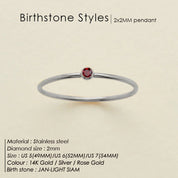 Dainty Birthstone Ring