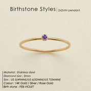 Dainty Birthstone Ring