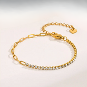 Fae® Paperclip Chain Tennis Bracelet