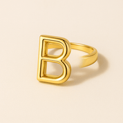 Chunky Initial Ring (adjustable size)