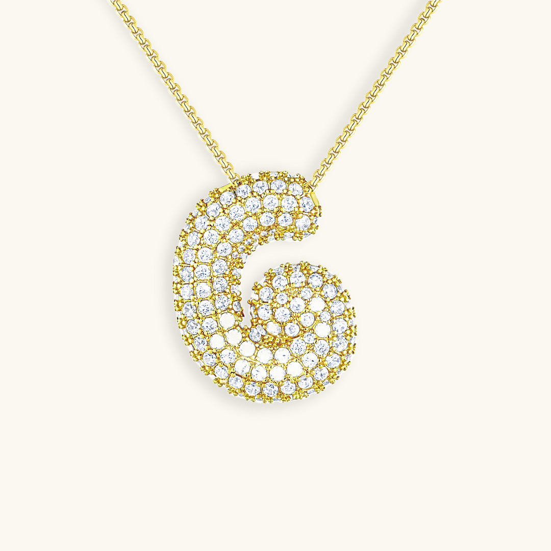 Hailey Bubble Initial Necklace (Custom)
