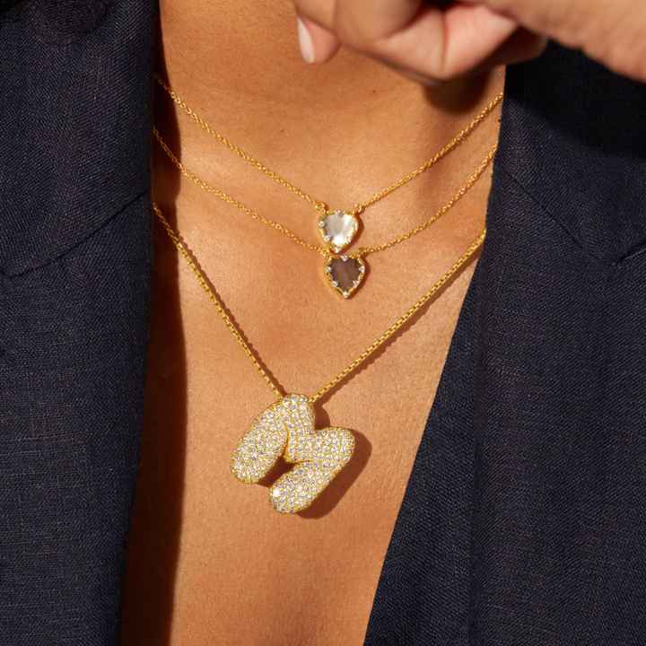 Hailey Bubble Initial Necklace (Custom)