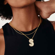 Hailey Bubble Initial Necklace (Custom)