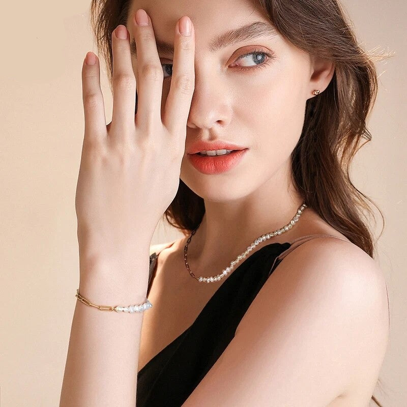 Rhoni® 14K Gold Paper Clip Pearl