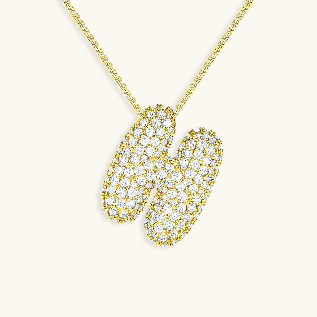 Hailey Bubble Initial Necklace (Custom)