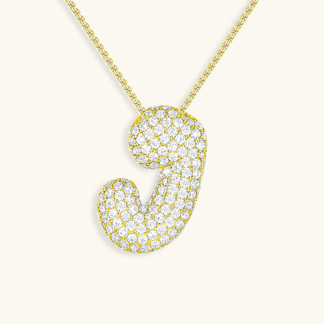 Hailey Bubble Initial Necklace (Custom)
