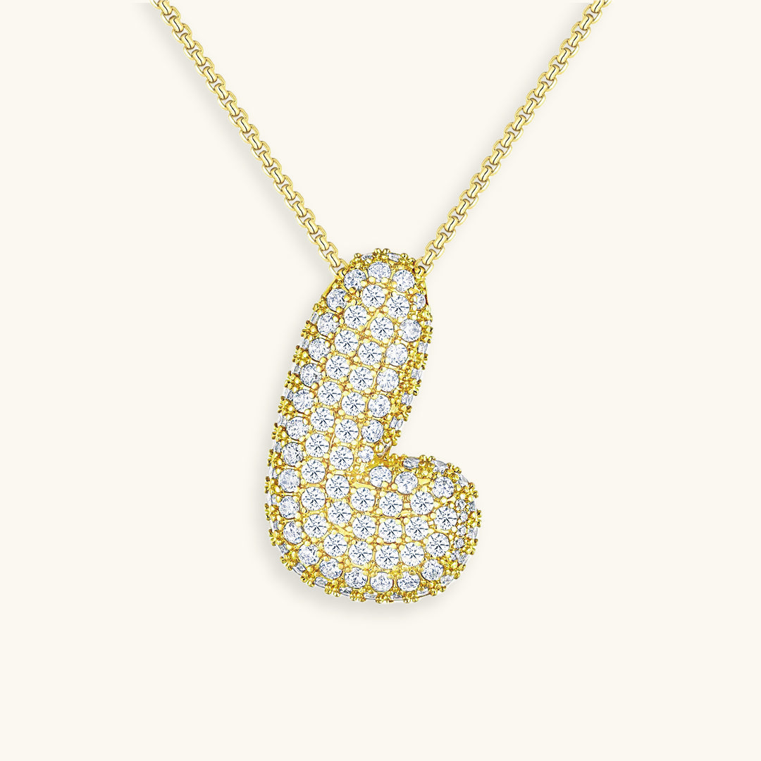 Hailey Bubble Initial Necklace (Custom)