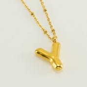 Bubble Letter Initial Necklace (Custom)