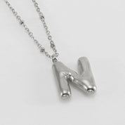 Bubble Letter Initial Necklace (Custom)