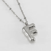 Bubble Letter Initial Necklace (Custom)