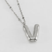 Bubble Letter Initial Necklace (Custom)