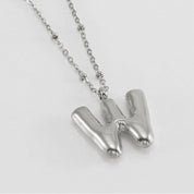 Bubble Letter Initial Necklace (Custom)