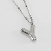 Bubble Letter Initial Necklace (Custom)