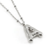 Bubble Letter Initial Necklace (Custom)