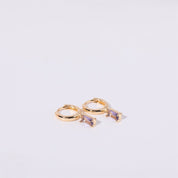 Bella Birthstone Huggies Earrings