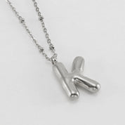 Bubble Letter Initial Necklace (Custom)