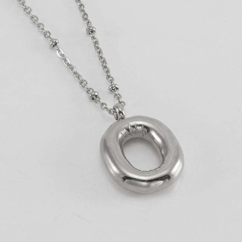 Bubble Letter Initial Necklace (Custom)