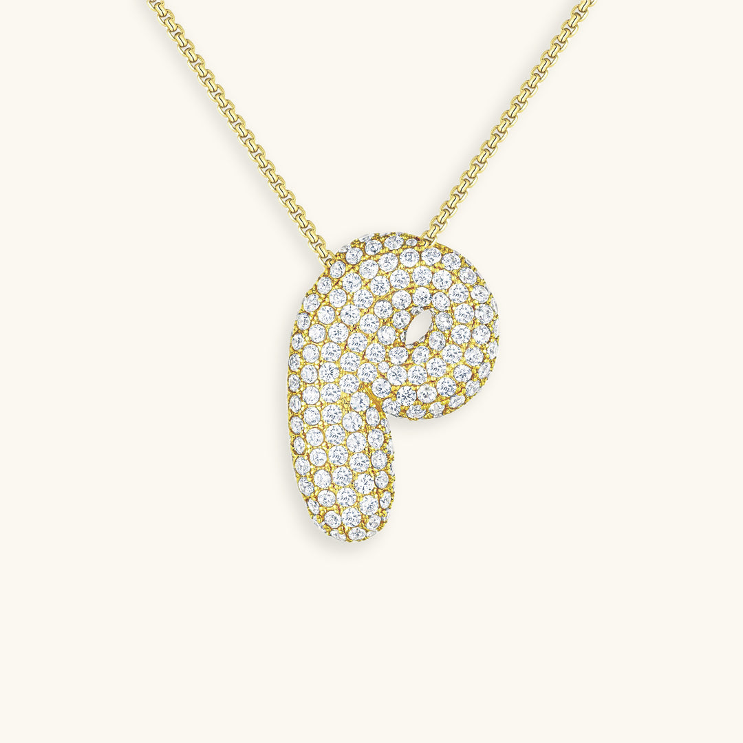 Hailey Bubble Initial Necklace (Custom)