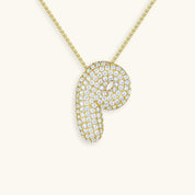 Hailey Bubble Initial Necklace (Custom)