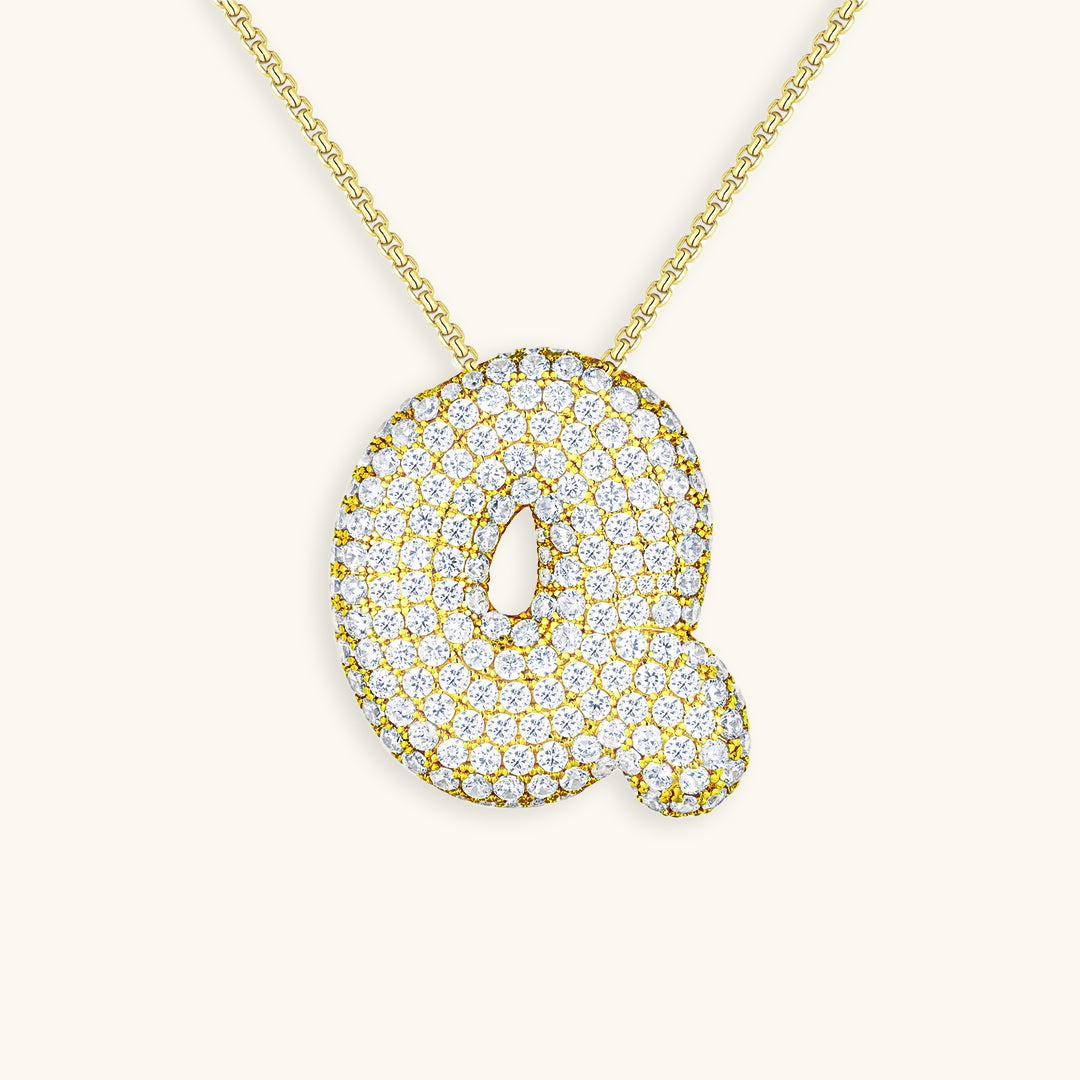 Hailey Bubble Initial Necklace (Custom)