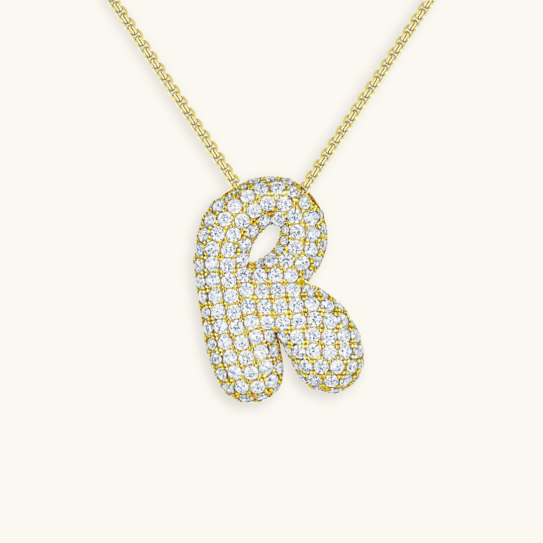 Hailey Bubble Initial Necklace (Custom)