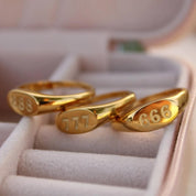 Angelica® Angel Number Signet Ring (Custom)