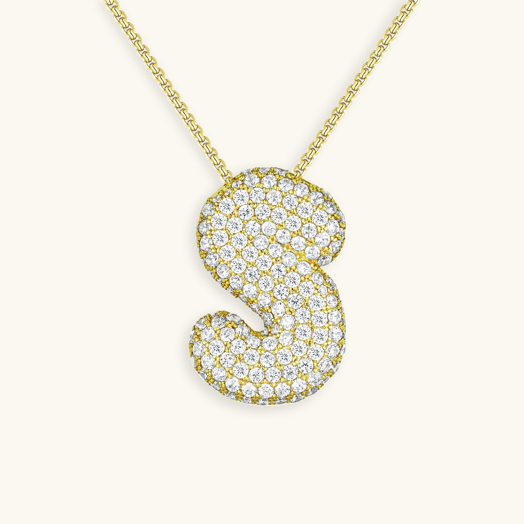 Hailey Bubble Initial Necklace (Custom)