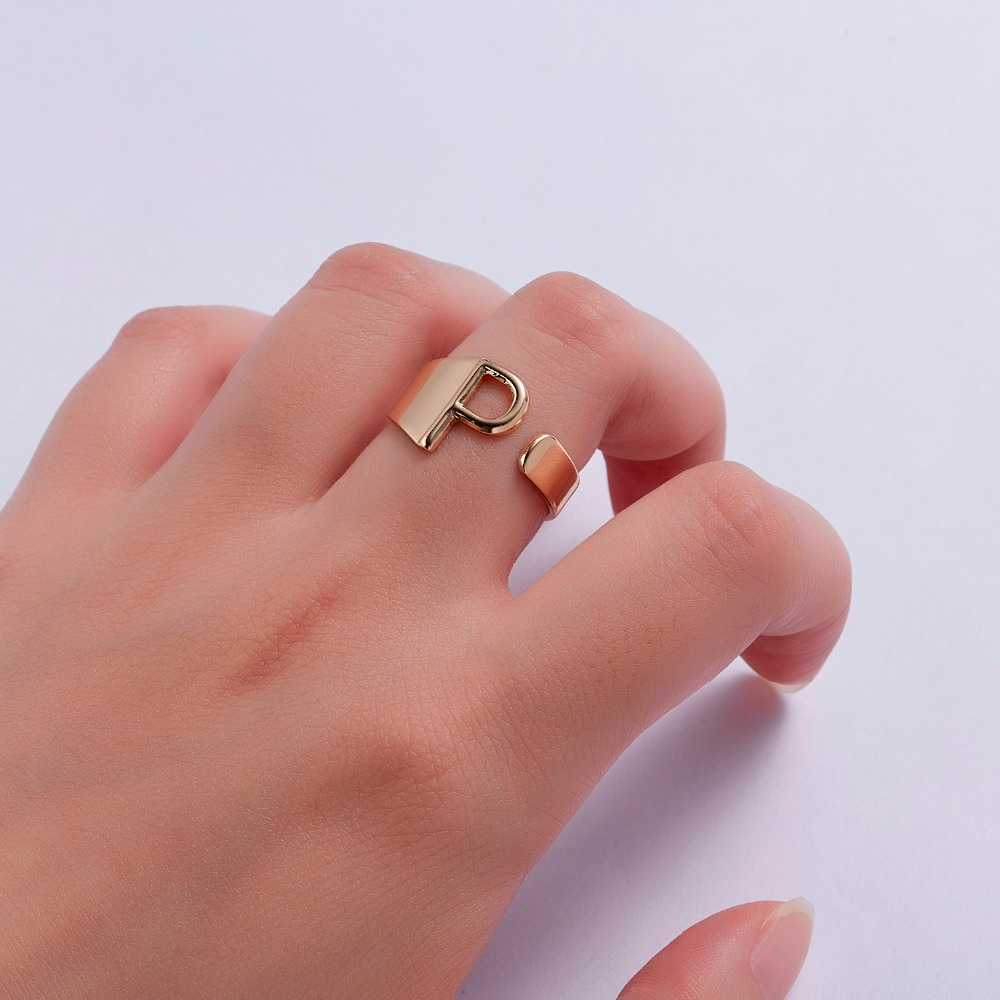 Chunky Initial Ring (adjustable size) (Custom)