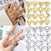 Chunky Initial Ring (adjustable size) (Custom)