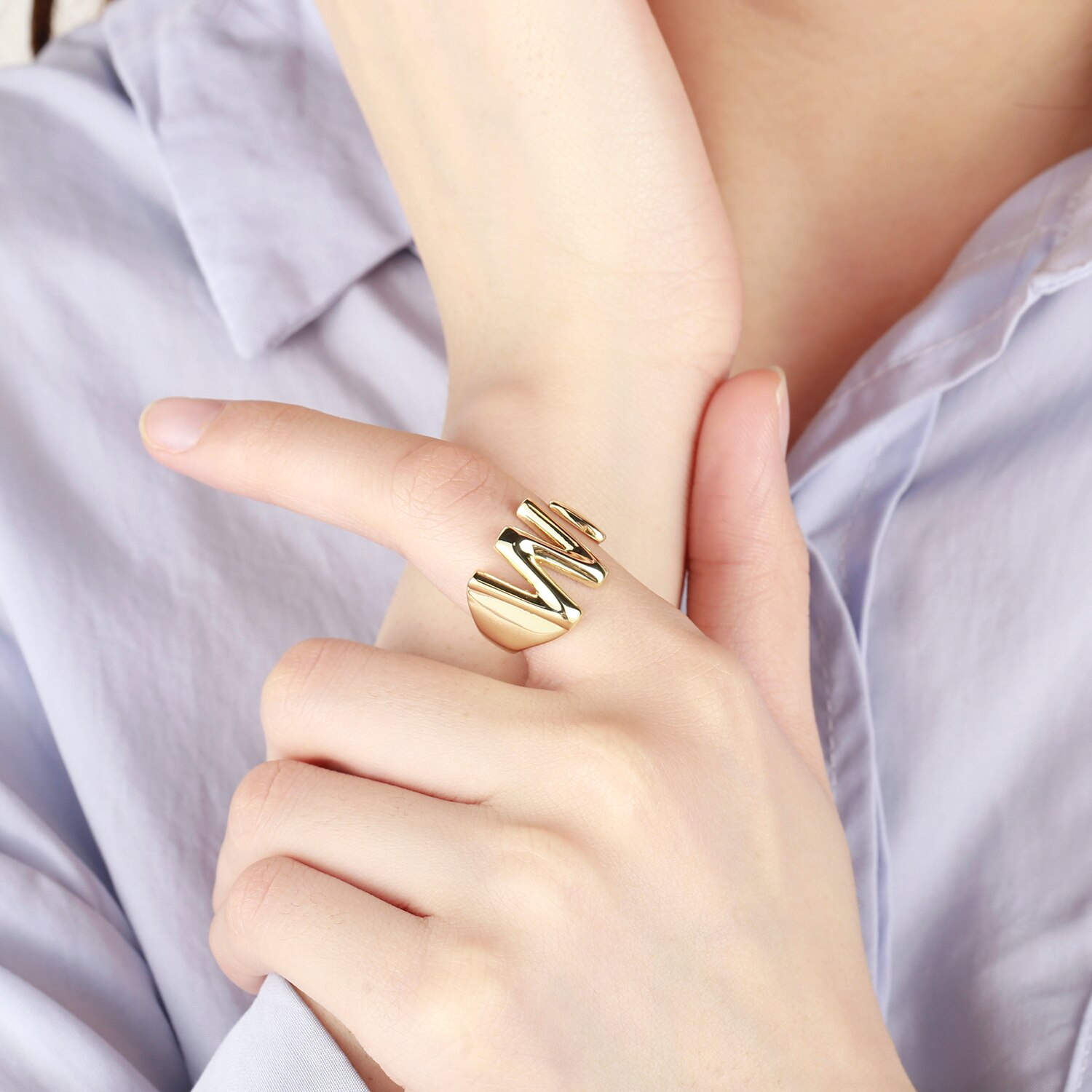 Chunky Initial Ring (adjustable size) (Custom)