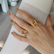 Chunky Initial Ring (adjustable size) (Custom)