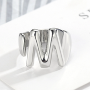 Chunky Initial Ring (adjustable size) (Custom)