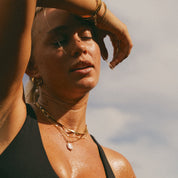 Hanalei Pearl Coin Paperclip Necklace